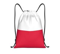 ZHAOUR S Adjustable Drawstring Polish flag Print Bags Backpack