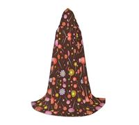 ZHAOUR S Halloween Hooded Cape â€“ Unisex Candy Lollipop Pattern (1) Print Cosplay Robe for Witch, Magician â€“ Party Masquerade Costume