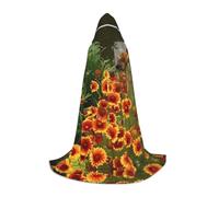ZHAOUR S Halloween Hooded Cape â€“ Unisex Celestial Chrysanthemum (1) Print Cosplay Robe for Witch, Magician â€“ Party Masquerade Costume