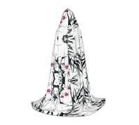 ZHAOUR S Halloween Hooded Cape - Unisex Bamboo Cherry Blossom Print Costumes for Party, Carnival, Comic Exhibition, Cosplay, and More