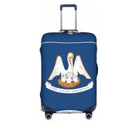 ZHAOUR S Suitcase Cover Protector â€“ Elastic Louisiana State Flag Print Luggage Travel Accessories for Business Trips