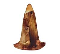 ZHAOUR S Unisex Halloween African Lion Print Hooded Cape Costume