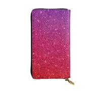 ZHAOUR Stylish Gradient Sequin Sparkle Print Leather Wallet â€“ Lightweight Bifold Clutch, Multiple Card Slots & Zipper Coin Pocket