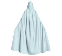 ZHAOUR Teal Grey and White Floral Print Hooded Cloak Halloween Witch Robe | Party Cos Easter Men Women Unisex Adult Christmas Cosplay Robe Decorative Vampire Grim Reaper Dark Princess Mage