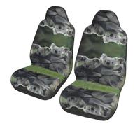 ZHAOUR Universal Cute Koala bear Print Car Seat Covers for Auto Front Seats