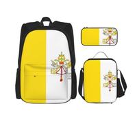 ZHAOUR Vatican flag Print School Bag with Laptop Compartment