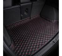 ZHAOWLI Car Trunk Mat for Vauxhall Crossland X 2017 2018 2019 2020 2021 2022 2023 2024 Leather Boot Liner Mats Cargo Liners, All-weather Waterproof Cargo Rear Trunk Protector Mat, BlackRed/E