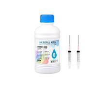 ZHAOXCAIN 250ml Refill Dye Ink Compatible With Refurbish printer And Ink Cartridges For 301 302 304 305 845 846 445 446 815 816 Models(1pc-Cyan)