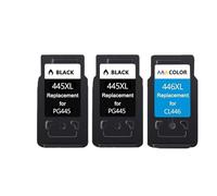 ZHAOXCAIN 3 Pack Ink Cartridges PG445 XL CL446 XL PG-445 CL-446 Compatible with Ip2840 2840 MG2440 2440 MG2540 2940 Mx494 Printer(2Black 1Color)