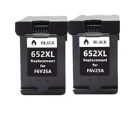 ZHAOXCAIN Compatible 652XL Ink Cartridge For 652 XL Printer Supplies Compatible With Deskjet 1115 1118 2135 2136 2138 3635 3636 3835 4535(2Pack BK)