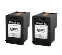ZHAOXCAIN Compatible Ink Cartridge Black Tri-Color Yield 62XL For 62XL 62 XL 5660 5640 5665 7640 7643 7645 8005 With CHIP(2Pcs Black)