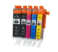 ZHAOXCAIN Compatible Ink Cartridge PGI450 CLI451 For MG5440 MG5540 MG5640 MG6440 IP7240 MX924 IX6540 IX6840 Printers Works With PGI450 PGI450 CLI451(1Set 5Color)