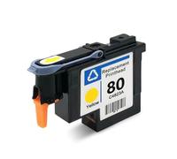 ZHAOXCAIN Compatible With Printer Models Designjet 1050c 1050 1055 1055cm Plus 80 Print Head For Part Number C4820A C4823A C4821A C4822A Third Party Replacement(Yellow)