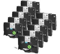 ZHAOXCAIN Flexible Tape FX231 Compatible With 6-24mm TZE Tapes For Label Maker Models FX231 FX631 FX131 FX221 211 241 251(10PK Black on White)