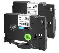 ZHAOXCAIN Flexible Tape FX231 Compatible With 6-24mm TZE Tapes For Label Maker Models FX231 FX631 FX131 FX221 211 241 251(2PK Black on White)