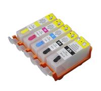 ZHAOXCAIN PGI225 5color Refillable Ink Cartridges Compatible With Printer Models IP4820 IP4920 MX882 MG5120 MG5220 IX6520 IX6220 MG5320 MX892 PGI-225