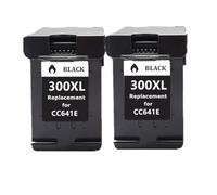 ZHAOXCAIN Replacement 300XL Ink Cartridges 100 110 120 Compatible With Printer Supplies 300 300 XL Deskjet F4280 F4580 D2560 D2660 D5560 Photosmart C4680(2Pcs black)