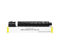ZHAOXCAIN Toner Cartridge Compatible With C3020 C3025i C3320 C3320L C3325 C3330L C3350 C3520 Printers Models TUHUO NPG-67 G67 GPR-53 C-EXV49(Yellow-400g)