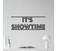 ZHAOYAJIE Phrase Wall Decal - It's Showtime motivational slogan for theatre, cinema and entertainment venues decoration. Vinyl art wall sticker 57x22cm
