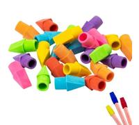 ZHAOYCSH 100-Pack Pencil Top Erasers | Assorted Colors Eraser Caps for Pencils & Pens | Topper Erasers for Kids, Students, Teachers Classroom & Office School Supplies