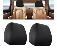 ZHAOYCSH 2-Pack Universal Car Headrest Covers - Washable & Dust-Proof Head Rest Protector for Cars, Trucks, Buses and Coaches. Universal Fit on Most Car Seats,Black
