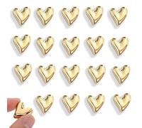 ZHAOYCSH 20 PCS Small Heart Magnets for Fridge, Cute 3D Love Heart Refrigerator Magnets in Gold - Decorative Magnetic Stickers for Whiteboard, Locker, Office, Home, School, Photos & Bulletin Boards