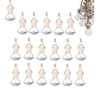 ZHAOYCSH 20PCS 8ML Clear Glass Car Air Freshener Perfume Bottle - Hanging Refillable Essential Oil Diffuser for Car, Home, Office - Reusable Aromatherapy Fragrance Decor (Transparent)