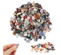 ZHAOYCSH Natural Tumbled Crystal Chips 500g, 9-12 mm Mixed Healing Stones for Energy Balancing, Chakra Meditation, Home Decor,Fish Tank Decoration, Garden Gravel & Decorative Stones