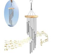 ZHAOYCSH Wind Chimes for Garden & Patio - 55cm/21.7 Inch 12 Tubes Silver Aluminum Wind Chimes, Outdoor Hanging Decor with Melodic Tones, Elegant Windchime for Yard, Home & Indoor Decoration