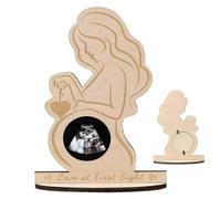 ZHAOYCSH Wooden Pregnancy Photo Frame - Baby First Scan Ultrasound Display Keepsake for Expecting Mum, Parents-to-Be Wood Sonogram Picture Frame (1 Pc)