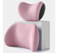 ZHAOYIJIE Car Headrest & Lumbar Support Cushion for Hyundai Elantra 2005-2011,Soft Memory Foam Ergonomic Lumbar Support Cushion Pain Relief Lumbar Support Neck Pillow, Accessories,A PINK