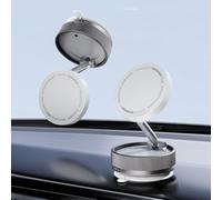 ZHAOYIJIE Vacuum Magnetic Phone Holder For Car for Fiat Panda (2004-2012), Foldable Portable Strong Magnet Stand, 20x Strong Magnets Magnetic, 360° Rotation, Accessories,B WHITE