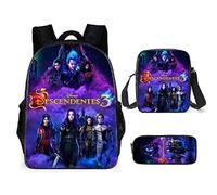ZHAOYONGBING Children's Backpack - Descendants 3D Printed School Bag Set Cute Kids Backpack And Insulted Lunch Box Pen Case Multifunction 3 In 1 1
