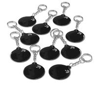 ZHAOYU 10PCS Blalck NFC Keychains NTAG213 Chips Programmable NFC Tags NFC Keyfobs NFC Cards，Compatible with NFC-Enabled Phones & Devices