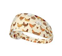 ZhaoYuGoods A Brood of Chickens Headbands for Men Women, Breathable Stretch Elastic Sweatband, Running Yoga Gym Adjustable, Quick-Dry