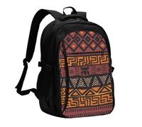 ZhaoYuGoods African Mud Cloth Tribal USB Travel Laptop Backpack