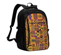 ZhaoYuGoods African Tribal Ethnic Texture USB Travel Laptop Backpack