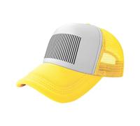 ZhaoYuGoods Baseball Cap, Black & White Stripe Prinetd Adjustable Mesh Back Trucker Caps, Cute Casual Sun Hat for Outdoor Sports Travel Running