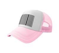 ZhaoYuGoods Baseball Cap, Black & White Stripe Prinetd Adjustable Mesh Back Trucker Caps, Cute Casual Sun Hat for Outdoor Sports Travel Running