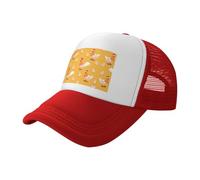 ZhaoYuGoods Baseball Cap, Chicken Chick Prinetd Adjustable Mesh Back Trucker Caps, Cute Casual Sun Hat for Outdoor Sports Travel Running Red