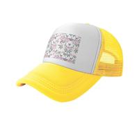 ZhaoYuGoods Baseball Cap, Dusky Rose Prinetd Adjustable Mesh Back Trucker Caps, Cute Casual Sun Hat for Outdoor Sports Travel Running
