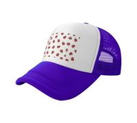 ZhaoYuGoods Baseball Cap, Ladybugs Pattern Infinite Speckled Prinetd Adjustable Mesh Back Trucker Caps, Cute Casual Sun Hat for Outdoor Sports Travel Running Purple