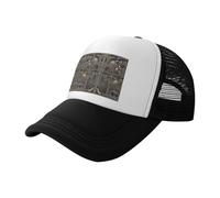 ZhaoYuGoods Baseball Cap, Steampunk Mechanical Gears Prinetd Adjustable Mesh Back Trucker Caps, Cute Casual Sun Hat for Outdoor Sports Travel Running Black