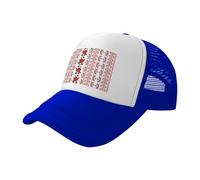 ZhaoYuGoods Baseball Cap, Ukrainian Embroidery Style Rose Prinetd Adjustable Mesh Back Trucker Caps, Cute Casual Sun Hat for Outdoor Sports Travel Running