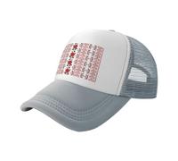 ZhaoYuGoods Baseball Cap, Ukrainian Embroidery Style Rose Prinetd Adjustable Mesh Back Trucker Caps, Cute Casual Sun Hat for Outdoor Sports Travel Running