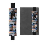 ZhaoYuGoods Beach Maui Hawaii Sunset Sea Waves Clouds Elastic Band Pen Holder | Print Adjustable Pen Sleeve Pouch | Cute Leather Pen Holder