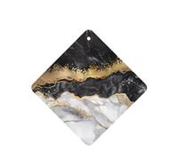 ZhaoYuGoods Black White Gold Foil Marble Lavender Car Air Freshener Cards for Women Men (6 Pack), Hanging Scented Decor for Car Mirror, Home, Closet