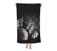 ZhaoYuGoods Checkered Flag Racing Printed Beach Towel - Oversized 80 X 130 Cm Microfiber Absorbent Water Pool Towel - Cute Lightweight & Supersoft Swimming Bath Towel