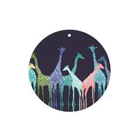 ZhaoYuGoods Colorful Giraffe Fans Lovers Lavender Car Air Freshener Cards for Women Men (6 Pack), Hanging Scented Decor for Car Mirror, Home, Closet