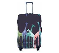 ZhaoYuGoods Colorful Giraffe Fans Lovers Luggage Cover for for Suitcases, Baggage Suitcase Protector, Anti-Scratch Accessories, M
